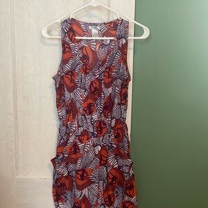 Abstract print midi dress